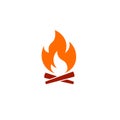 Simple campfire icon