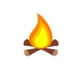 Simple campfire icon