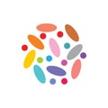 Simple candies colorful symbol vector