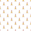 Simple candle pattern seamless Royalty Free Stock Photo