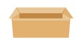 Simple Cardboard Box Vector for Shipping & Storage, vector design Generative AI Royalty Free Stock Photo