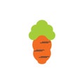 Simple carrot colorful design symbol vector