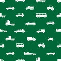 Simple cars black silhouettes icons pattern