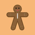 Simple Cartoon Ginger Cookies Vector Illustration