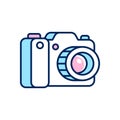 Simple cartoon photo camera icon