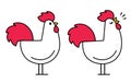 Simple cartoon rooster