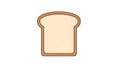 Simple Cartoon Slice of Bread Illustration Royalty Free Stock Photo