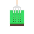 simple cartoon style lawn aeration icon