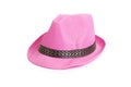 Simple casual pink hat for sun protection.