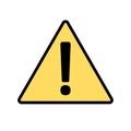 A simple caution or warning exclamation icon.