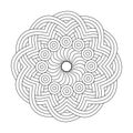 Simple Celtic coloring book mandala page for kdp book interior