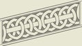 Simple Celtic Knotwork Decorative Border, vector design Generative AI Royalty Free Stock Photo