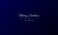 Simple centred greeting card with silver Merry Christmas and Happy New Year on a dark blue background Royalty Free Stock Photo