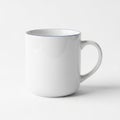 Simple ceramic mug with a smooth white finish and a subtle rim detail Royalty Free Stock Photo
