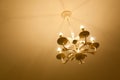 Simple chandelier bottom view with ceiling background