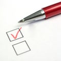 Checkbox check mark isolated on white background