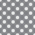 Simple checkered seamless pattern. Geometric monochrome ornament with lines, rhombuses and other decorative elements