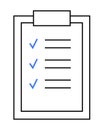 Simple Checklist on a Clipboard for Task Tracking and Organization
