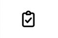Checklist icon with a tick for task completion and organization Royalty Free Stock Photo