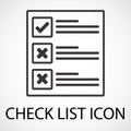 Simple checklist icon, vector