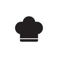 Simple chef hat icon vector isolated on white background