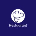 Simple chef line logo design