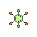 Simple Chemistry Molecule vector Chemical concept colored icon