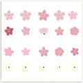 simple cherry blossom icons. Japanese means the same as the English title.