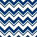 Simple chevron pattern, classic blue, abstract geometric background vector