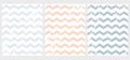 Simple Chevron Vector Layouts. Blue and Salmon Pink Marble Zigzags.