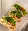 simple chicken taco with chicken and vegetable