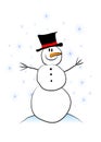 Simple Childlike Snowman Royalty Free Stock Photo