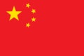 Simple China flag. Flat illustration image Royalty Free Stock Photo