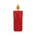 Simple Chinese Candle Light Vector Illustration Graphic