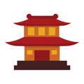 Simple Chinese Pagoda Temple Vector Illustration Graphic