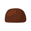 Chocolate Truffle in Top View Icon Animated PNG Illustration