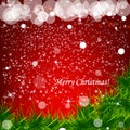 Simple christmas background with snowfakes Royalty Free Stock Photo