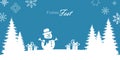Simple Christmas Background With Typical Elements