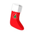 Simple Christmas Sock Vector Illustration