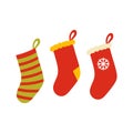 Simple Christmas stocking illustrations