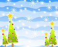 Simple Christmas Tree Scene Royalty Free Stock Photo