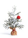 Simple Christmas Tree Single Ornament White Background Royalty Free Stock Photo