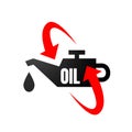 oil change logo vector icon with circle arrow sign symbol