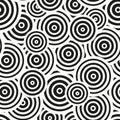 Simple circle geometric seamless pattern