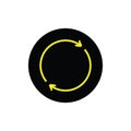 Simple circle rotation arows symbol vector