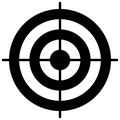 Simple circle target template. Bullseye symbol