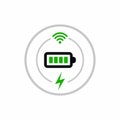 Simple Circle Wireless Battery Charging Icon