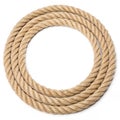 Circular rope isolated on white background Royalty Free Stock Photo