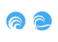 Simple circular wave logo template