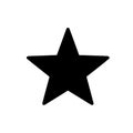 Black Star Icon Vector Illustration Royalty Free Stock Photo